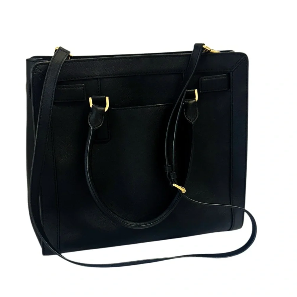 Michael Kors Dillon large saffiano leather satchel/tote bag In Black - Picture 3 of 9